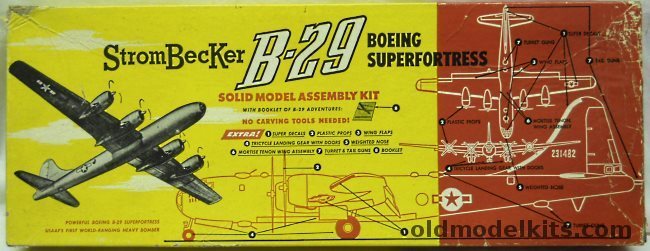 Strombecker 1/72 Boeing B-29 Superfortress, C-250 plastic model kit